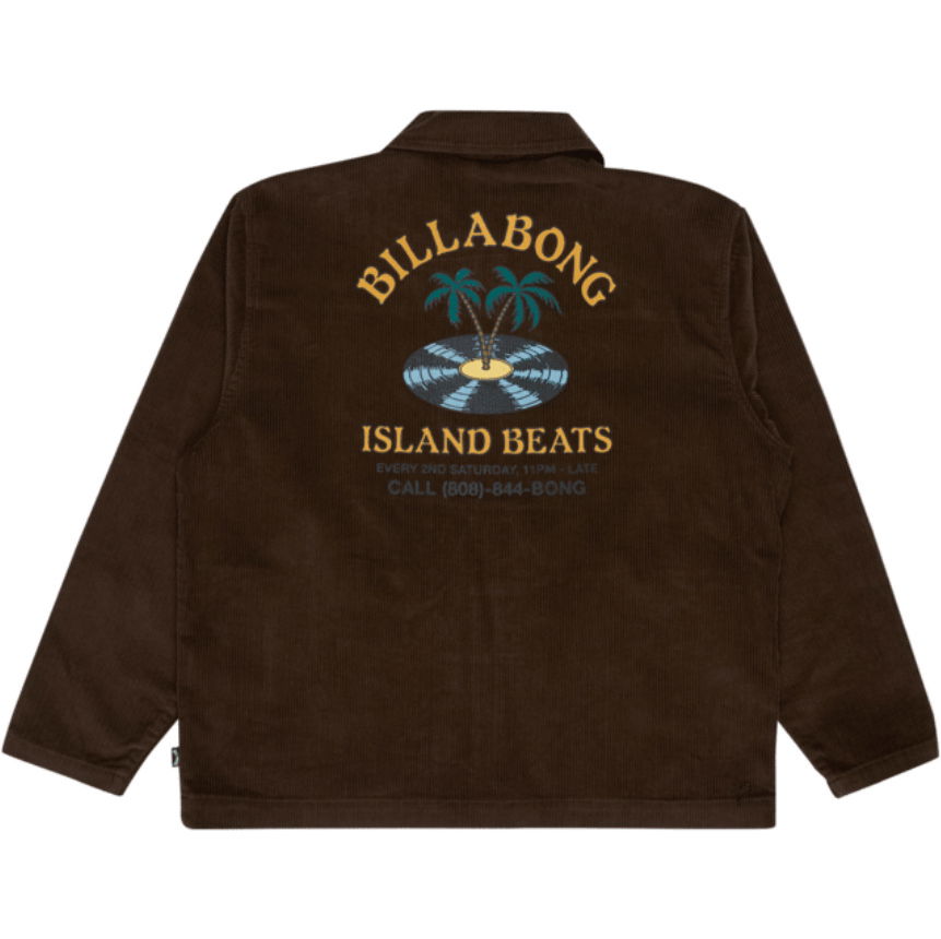 2026 Billabong Mens Pump Cord Work Jacket EBYJK00154 - Dark Cedar